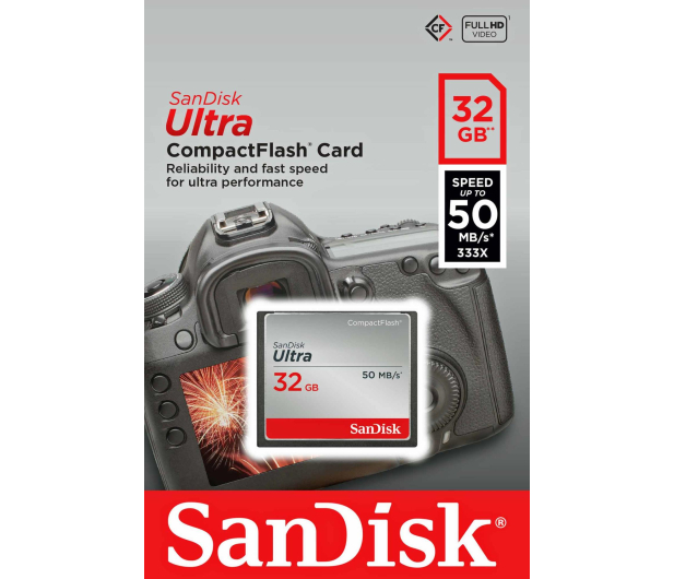 SANDISK Compact Flash Ultra 32GB SDCFHS-032G-G46 - 179804 - zdjęcie 3